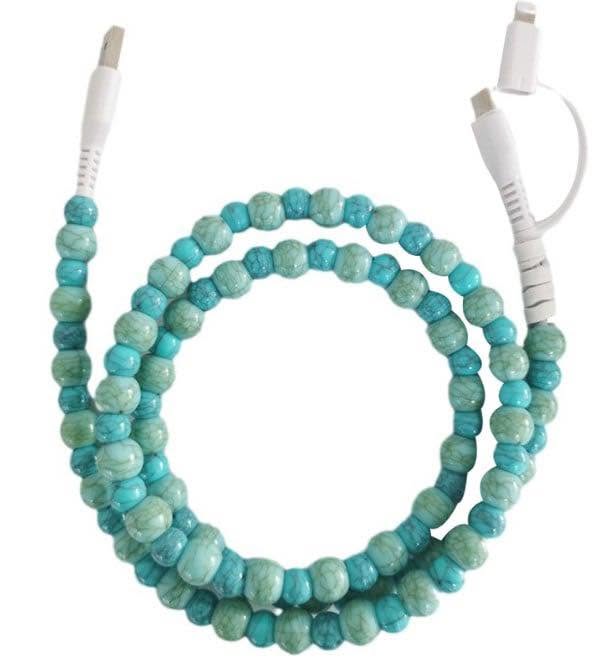 PATTERNED BEADED 4-IN-1 FAST CHARGING PHONE AND DEVICE CHARGER | 26 STYLES