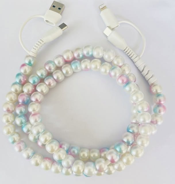 PATTERNED BEADED 4-IN-1 FAST CHARGING PHONE AND DEVICE CHARGER | 26 STYLES