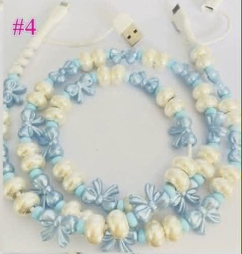 PATTERNED BEADED 4-IN-1 FAST CHARGING PHONE AND DEVICE CHARGER | 26 STYLES