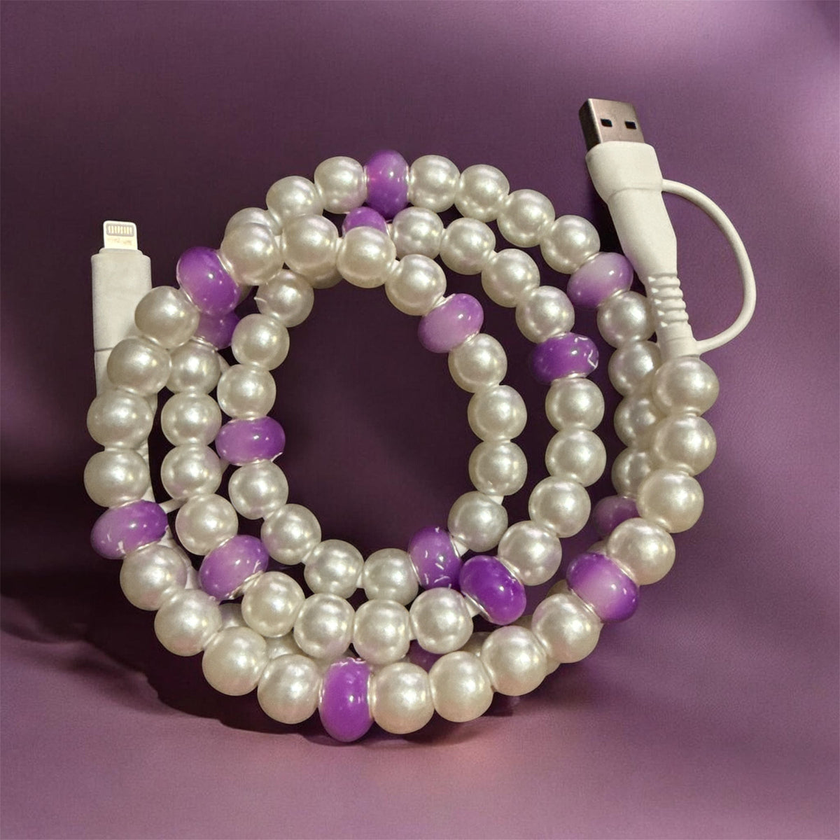 PATTERNED BEADED 4-IN-1 FAST CHARGING PHONE AND DEVICE CHARGER | 26 STYLES