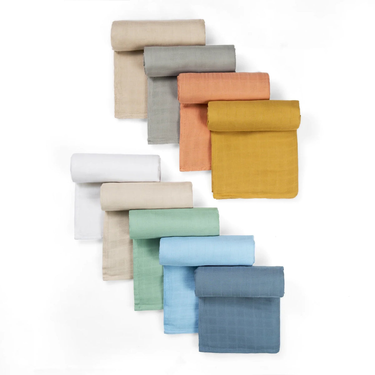 Baby Muslin Swaddle Blanket in Light Blue