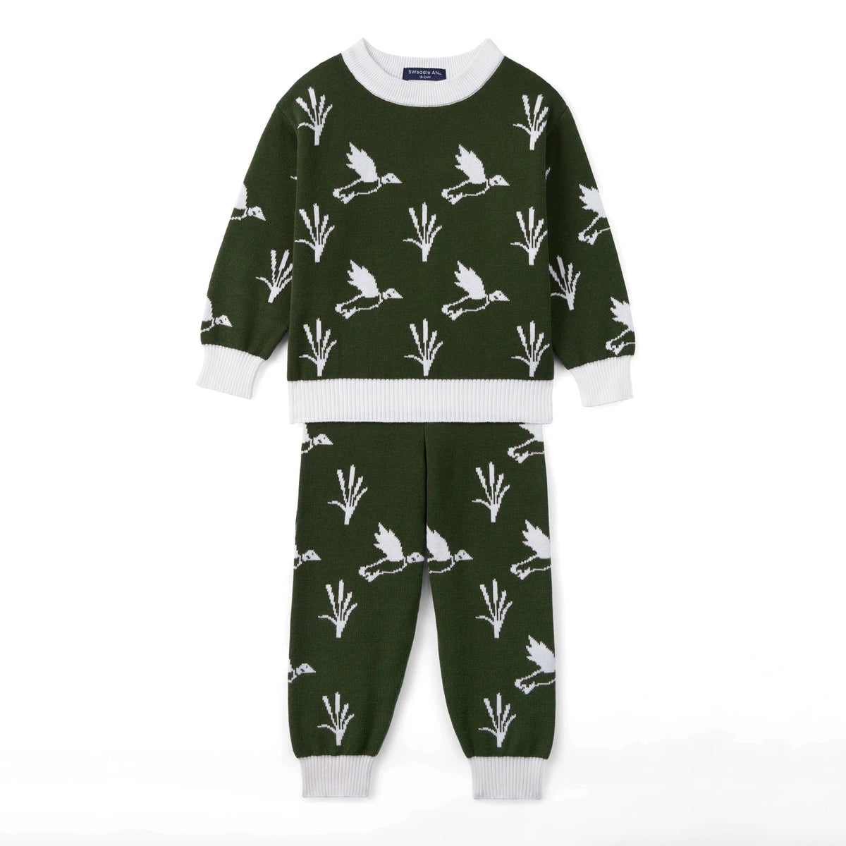 Mallard Duck Knit Long Sleeve Crewneck Sweater