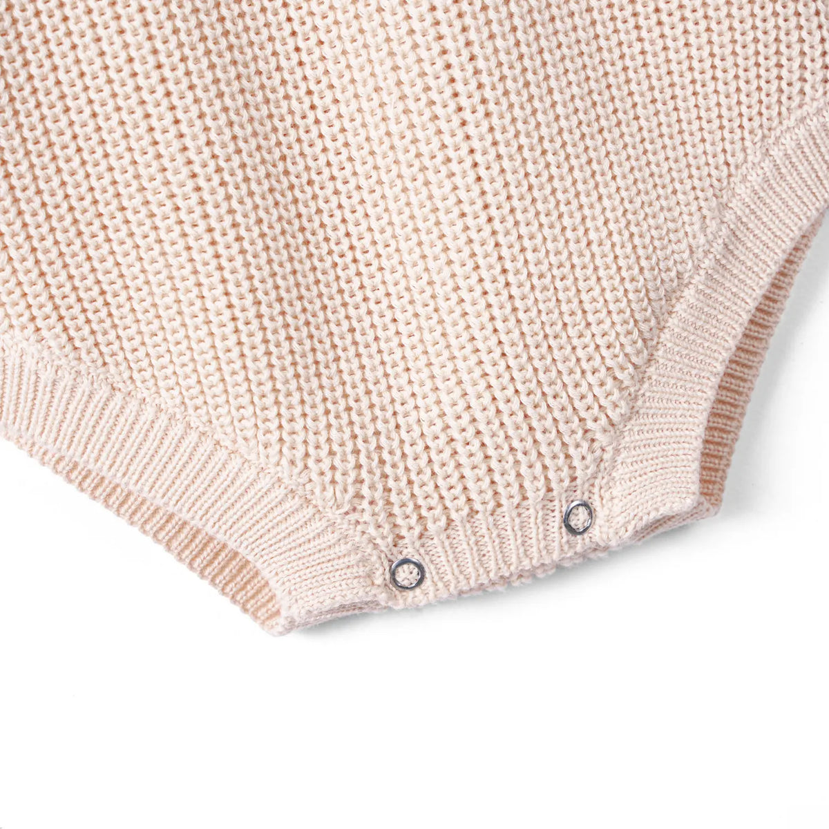Classic Chunky Knit Baby Romper in Beige
