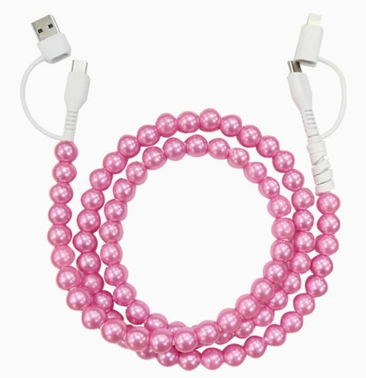 BEADED 4-IN-1 FAST CHARGING PHONE OR DEVICE CHARGER | 6 DESIGNS AVAILABLE
