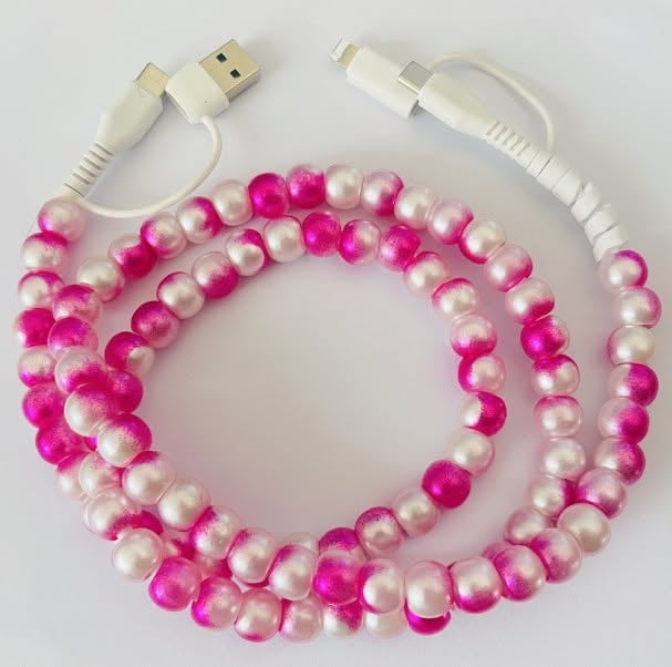 PATTERNED BEADED 4-IN-1 FAST CHARGING PHONE AND DEVICE CHARGER | 26 STYLES