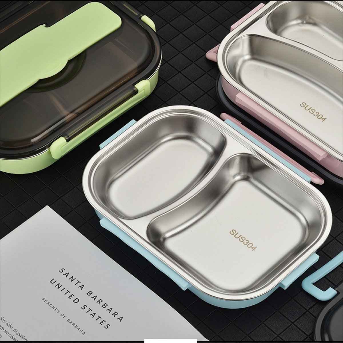 Lunch Box Set – Leakproof Bento with Utensils and Thermos Bag
