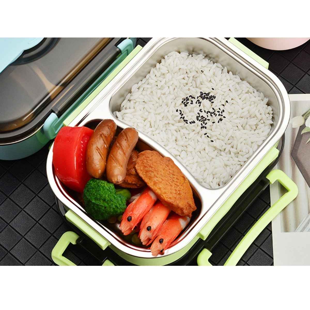 Lunch Box Set – Leakproof Bento with Utensils and Thermos Bag