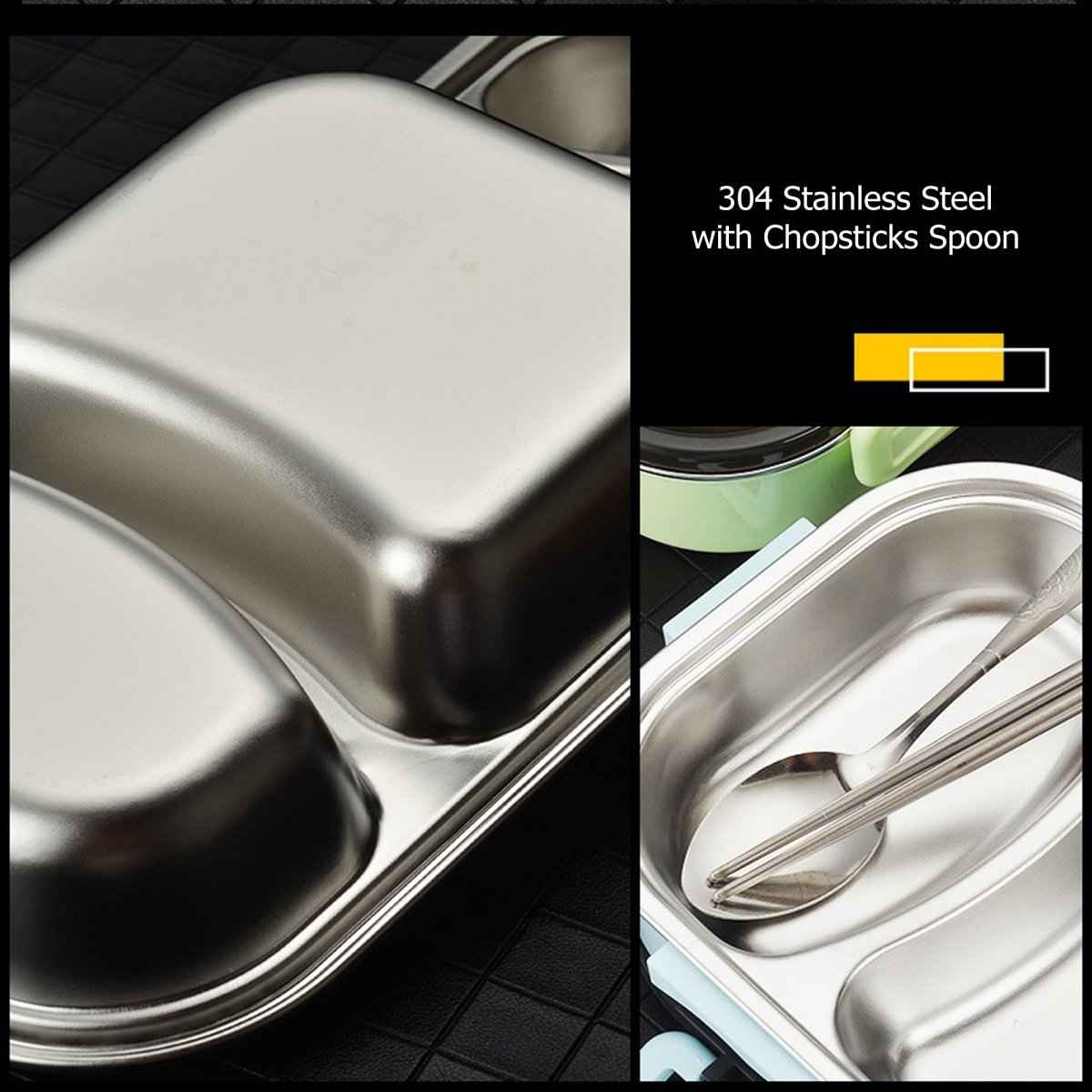 Lunch Box Set – Leakproof Bento with Utensils and Thermos Bag